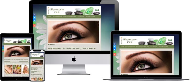 Website design for Massage therapist in Worthing area