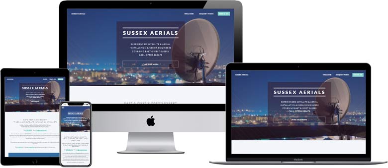 custom website development for aerial and sattetlie installation firm