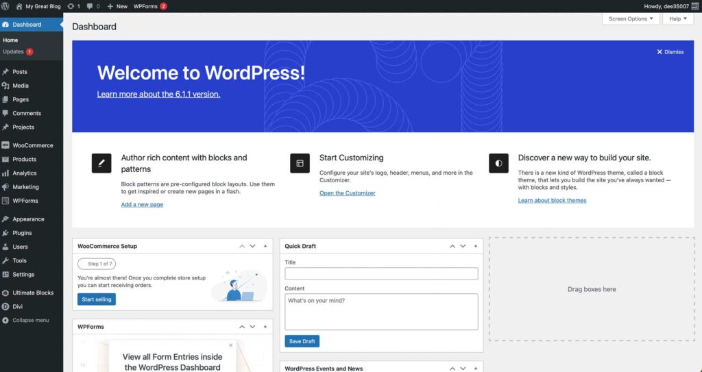 WordPress websites are edited via a dashboard