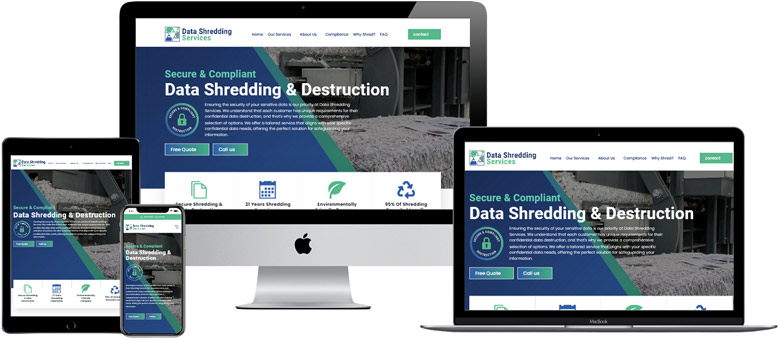new website for a data shredding firm