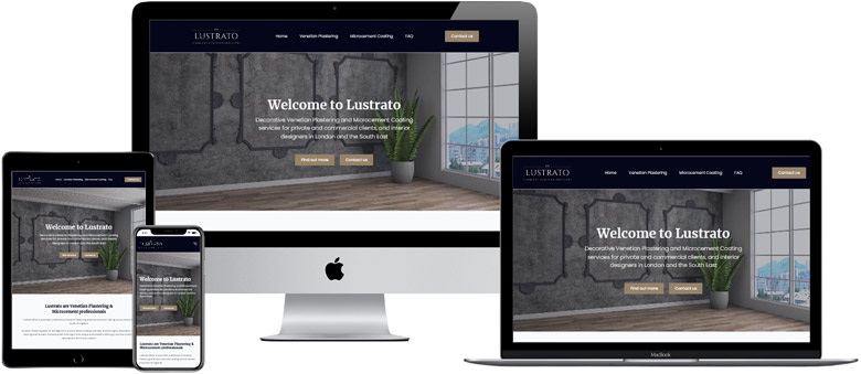 website design for Worthing business Lustrato Venetian Plastering