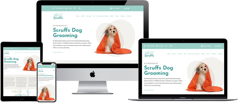 Website build and design for Scruffs Grooming