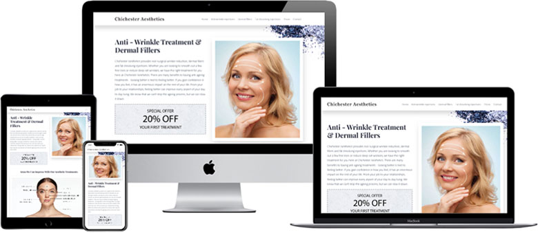 website design and build for Aesthetics firm