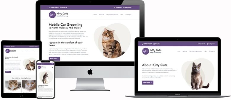 new website for mobile cat grooming firm