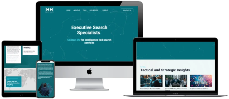 website redesign for Executive Banking Recruitment specialists Healy Hunt