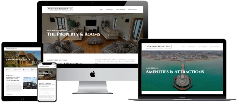 new website design for luxury property rental