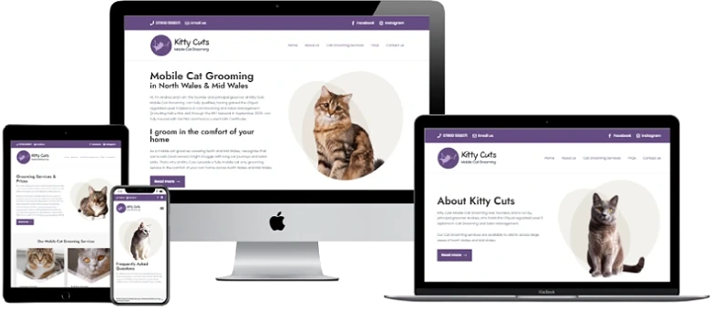 new website for mobile cat grooming firm